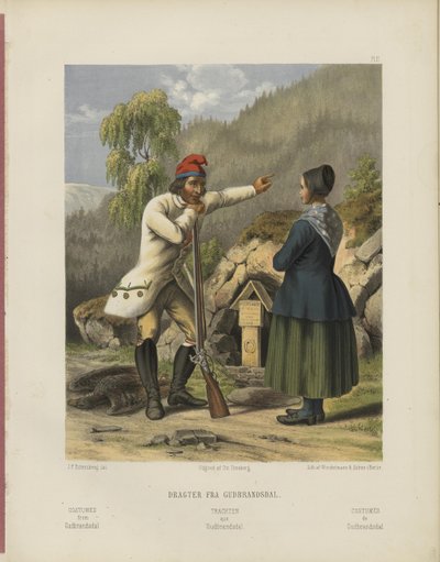 Costumi nazionali norvegesi selezionati da Johan Fredrik Eckersberg